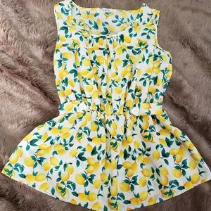 Modcloth lemon peplum top